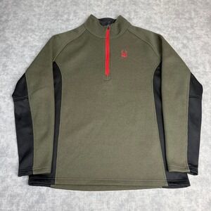 Spyder 1/4 Zip Thermal Pullover Olive Green Size XL